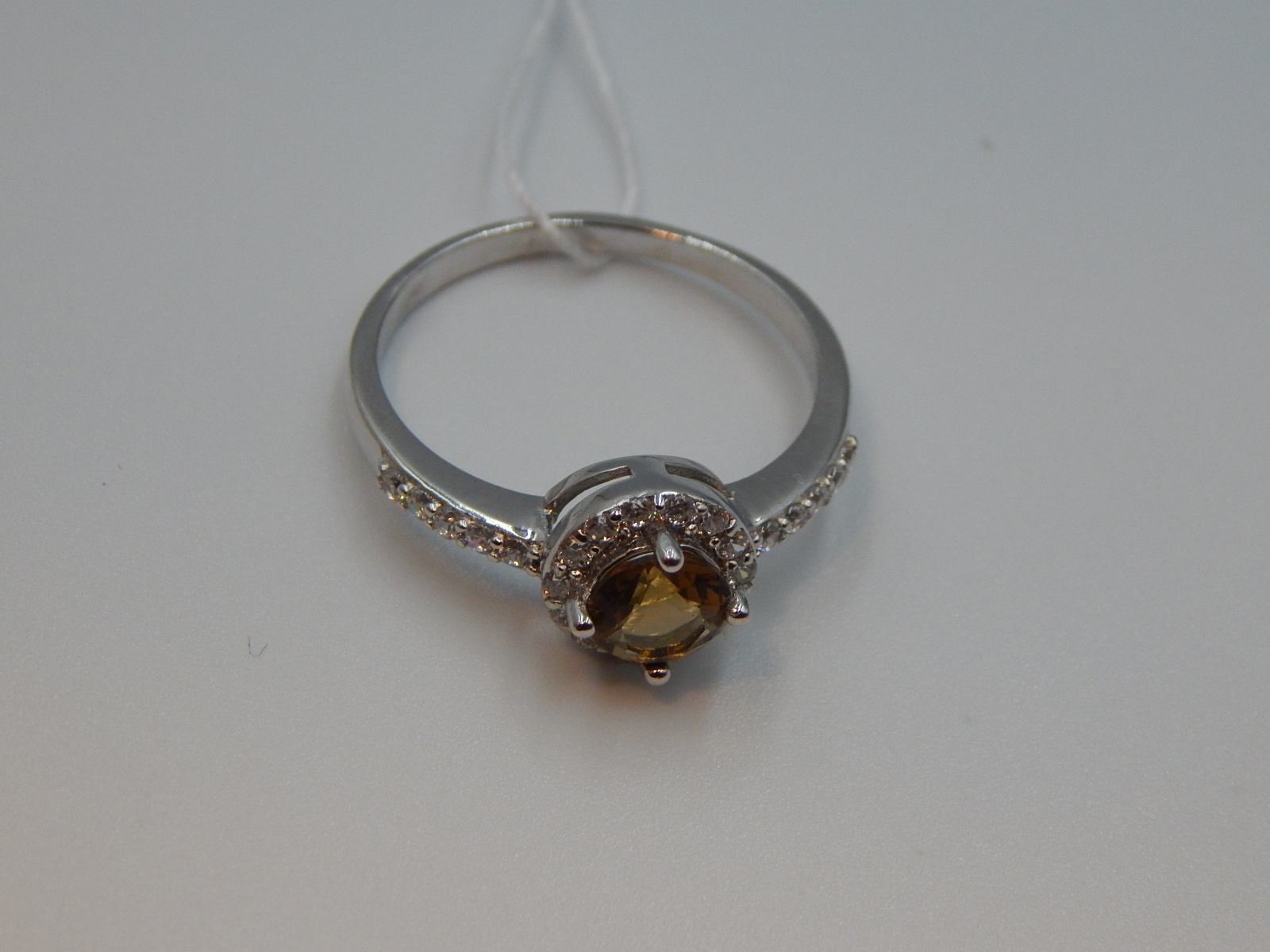 Серебряное кольцо с цирконием (30536625) 3