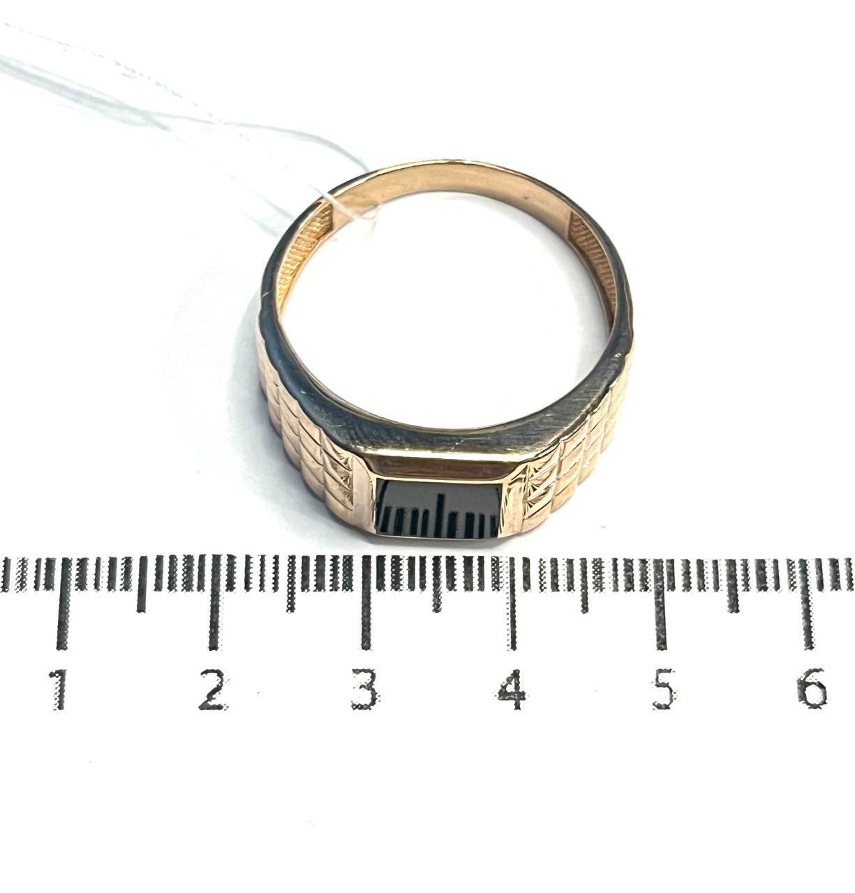 Перстень из красного золота с ониксом (33963581) 3