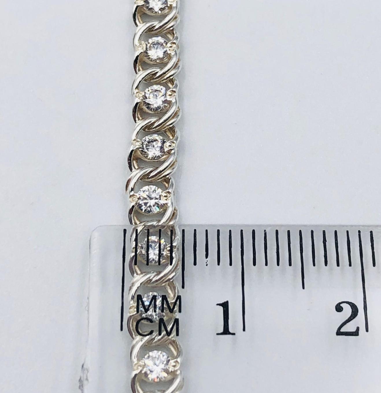 Срібний браслет із цирконієм (33720361) 3