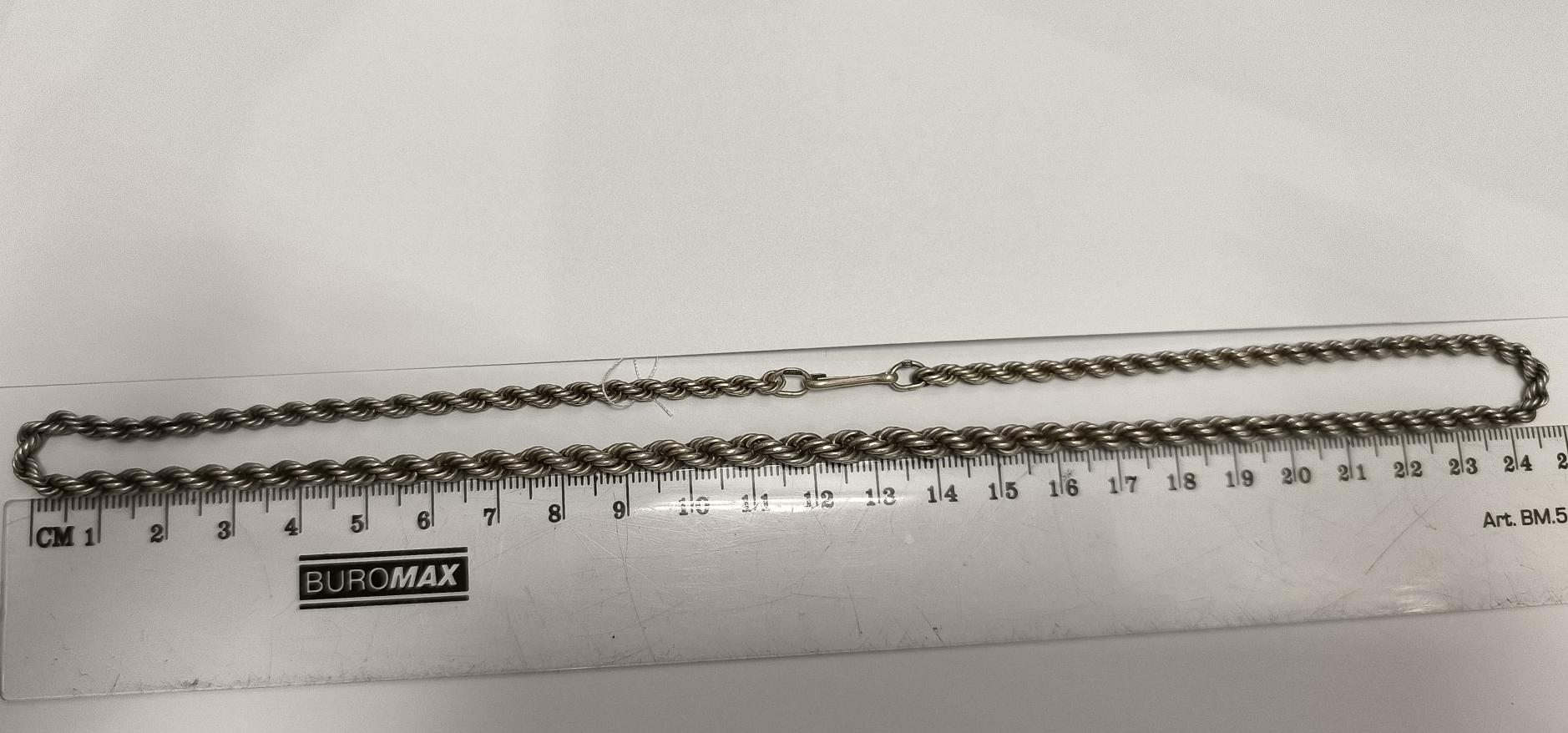 Срібний ланцюг з плетінням Мотузочок (33794149) 3