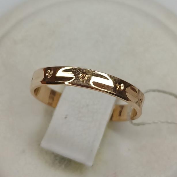 Обручальное кольцо из красного золота (33692715) 0