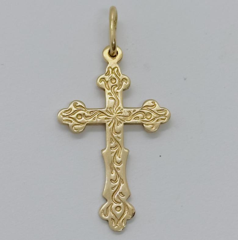 Підвіс-хрест з червоного золота (33961132) 0