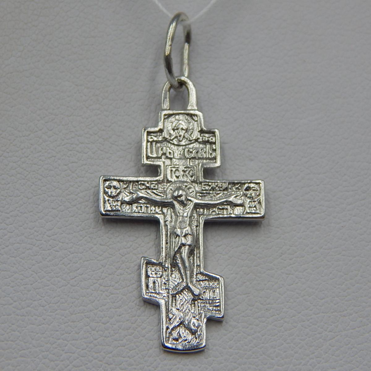 Срібний підвіс-хрест (33230407) 0