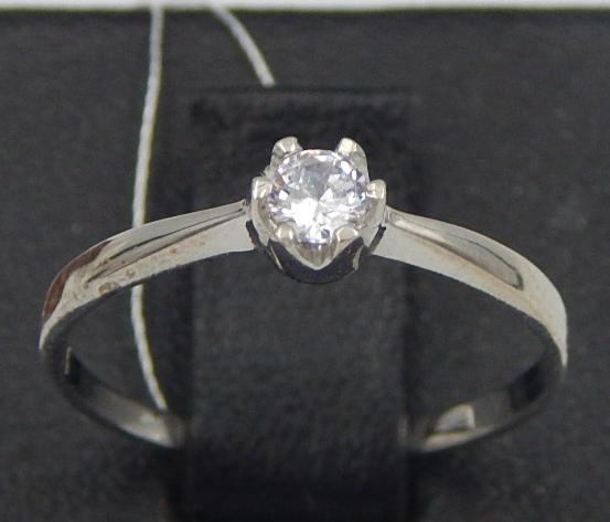 Серебряное кольцо с цирконием (30107731) 0