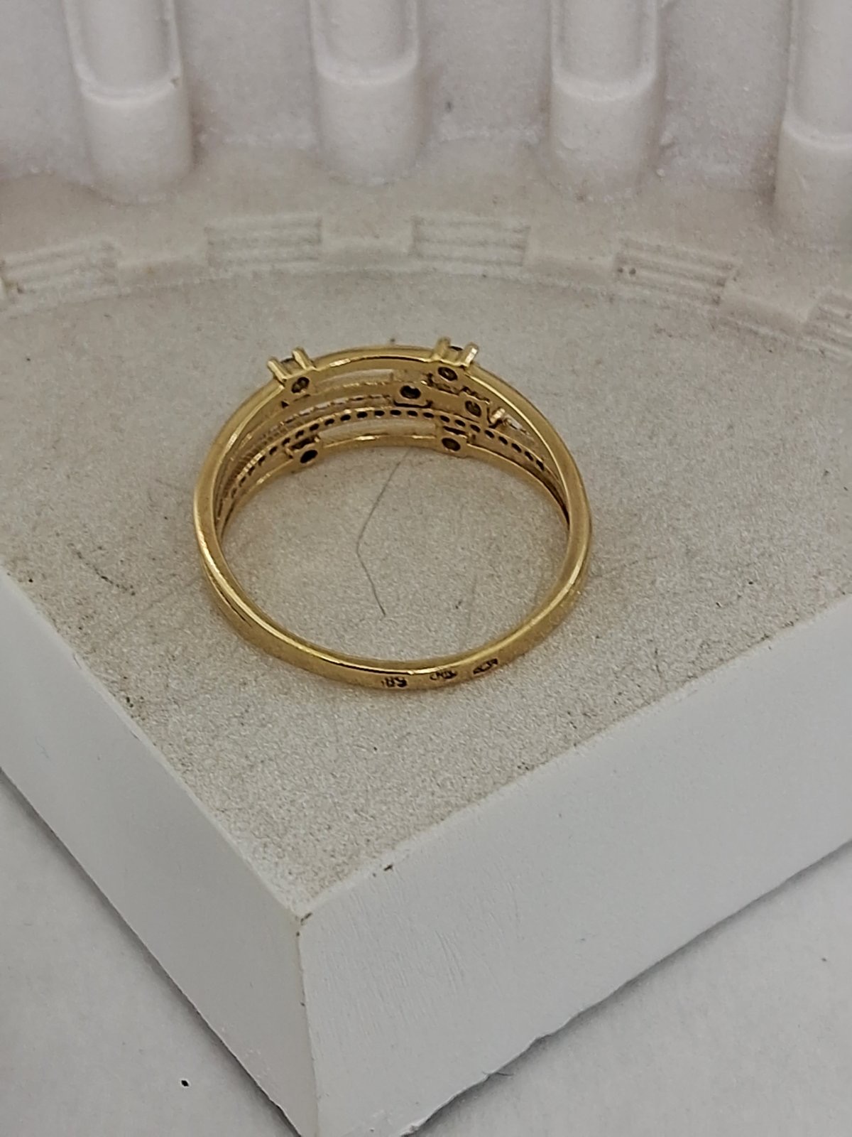 Кольцо из желтого золота с цирконием (32357759) 7