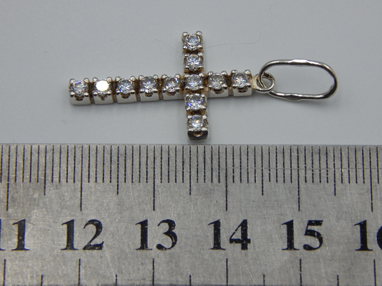 Срібний підвіс-хрест із цирконієм (32565929) 3