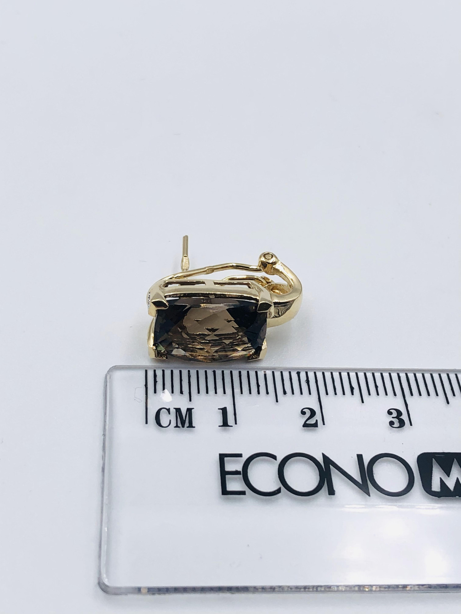 Серьги из желтого золота с кварцем и бриллиантом (-ми) (33064341) 2