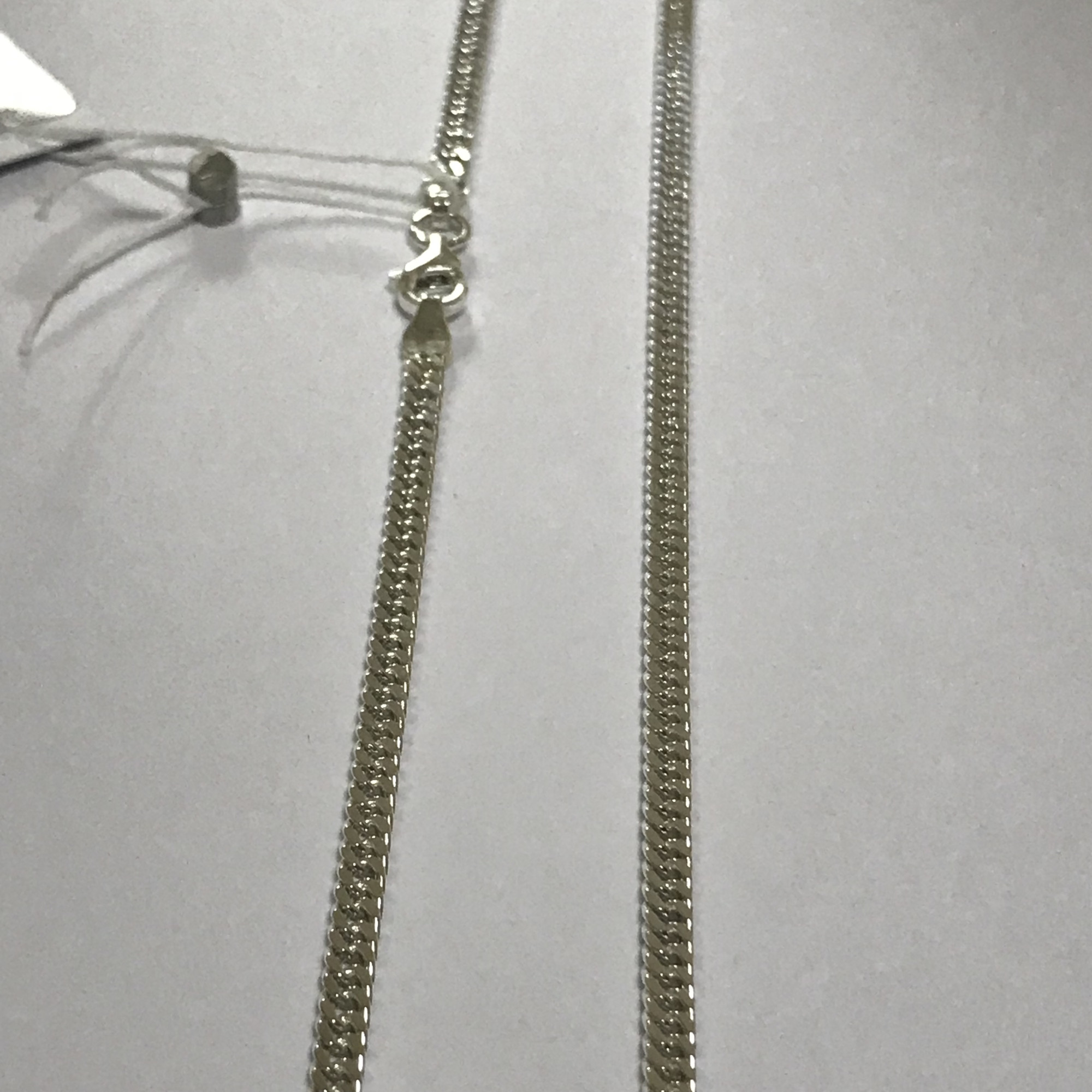 Серебряная цепь с плетением панцирное (29884476) 3