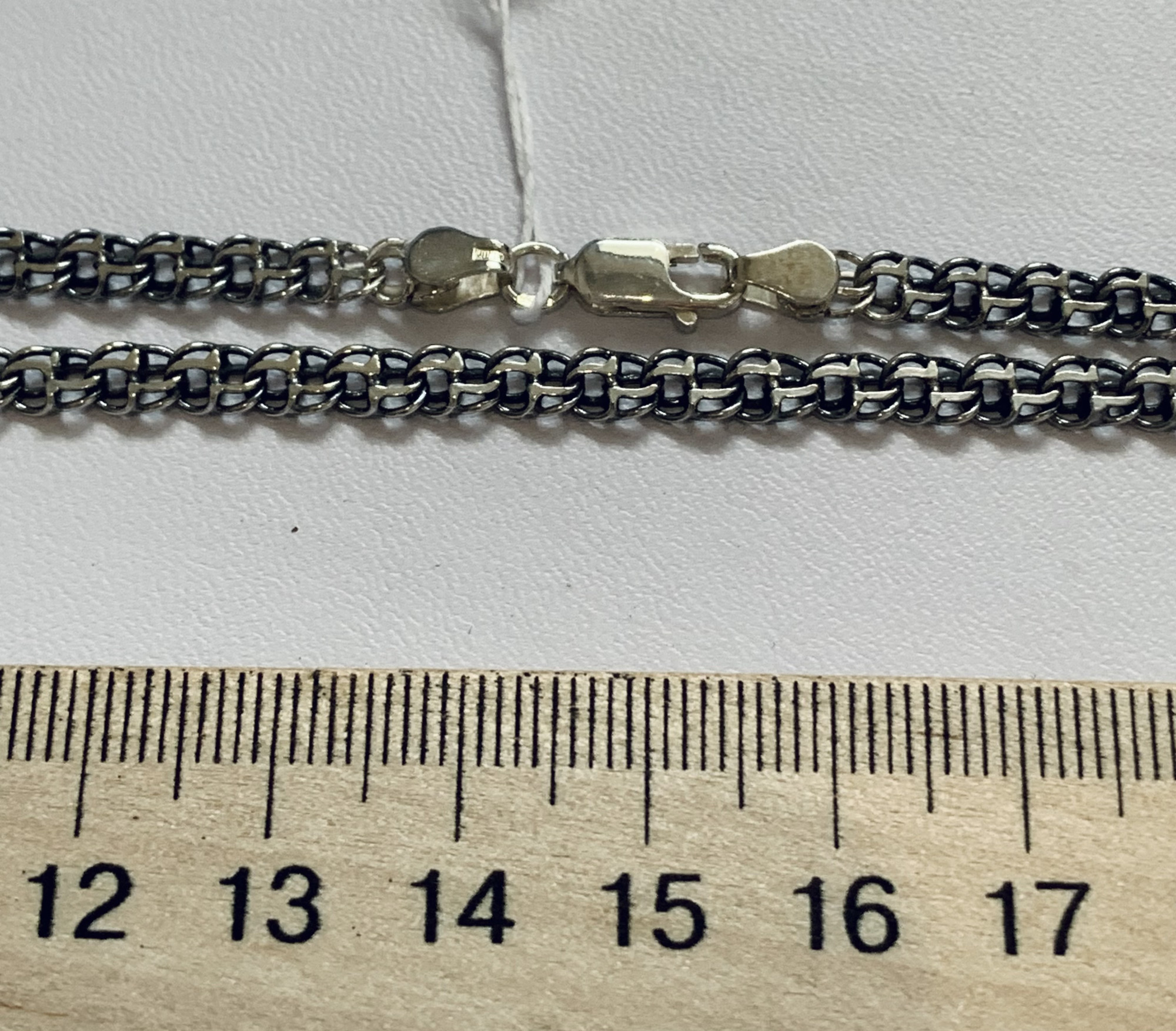 Серебряная цепь с плетением Бисмарк (30526360) 1