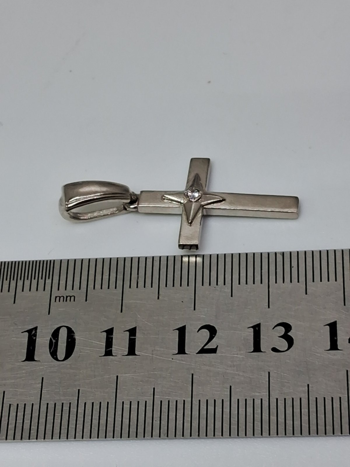 Срібний підвіс-хрест із цирконієм (33440738) 6