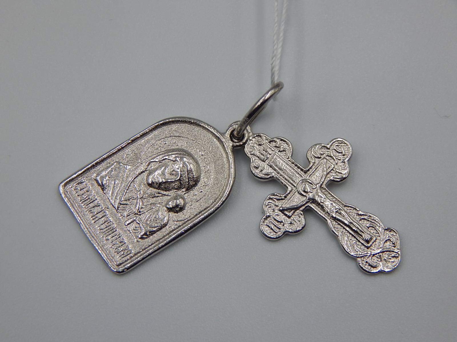 Серебряная подвес-ладанка с крестом (33006172) 2