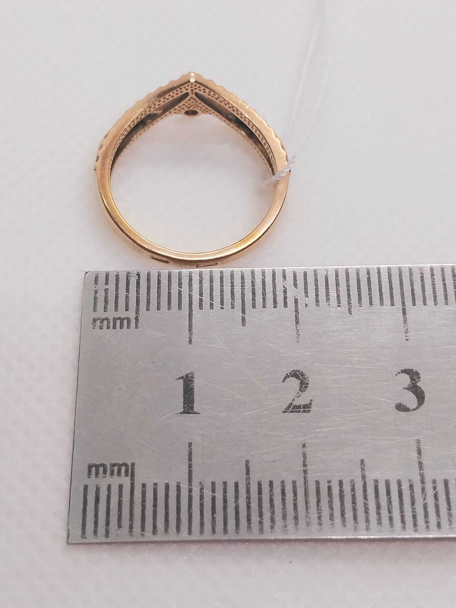 Кольцо из красного золота с цирконием (32444929) 4
