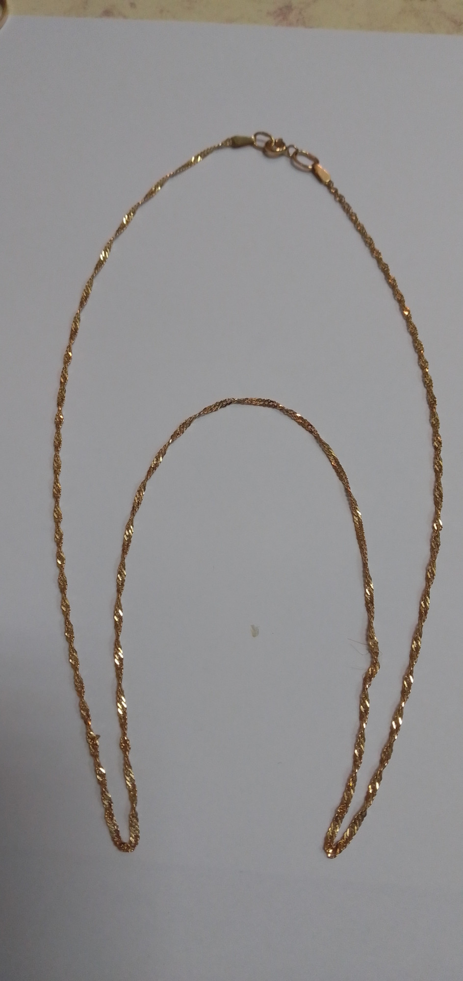 Цепь из красного золота с плетением Сингапур (31910424)  3
