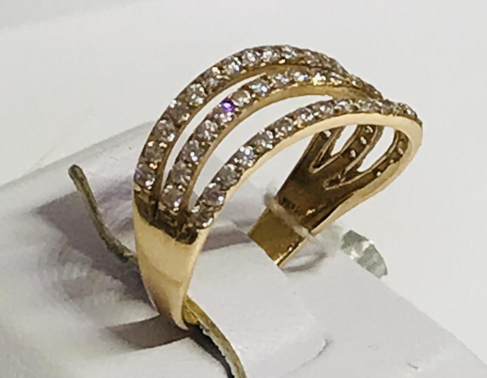 Кольцо из красного золота с цирконием (29272346) 1