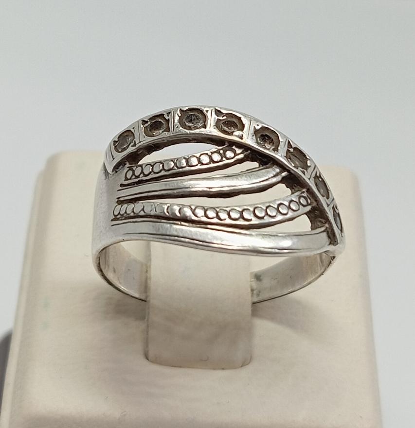 Серебряное кольцо с цирконием (33966348) 2