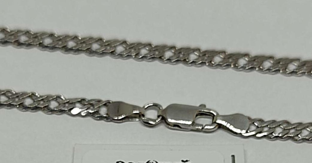 Серебряная цепь с плетением Двойной ромб (32668841) 4