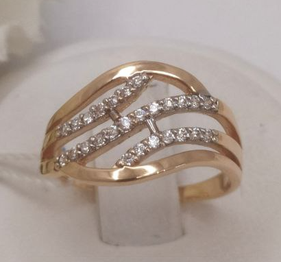 Кольцо из красного золота с цирконием (31942811) 0