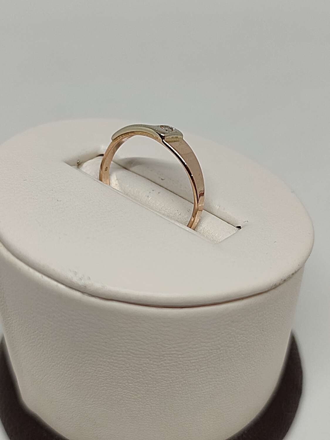 Кольцо из красного и белого золота с бриллиантом (-ми) (30859161) 3