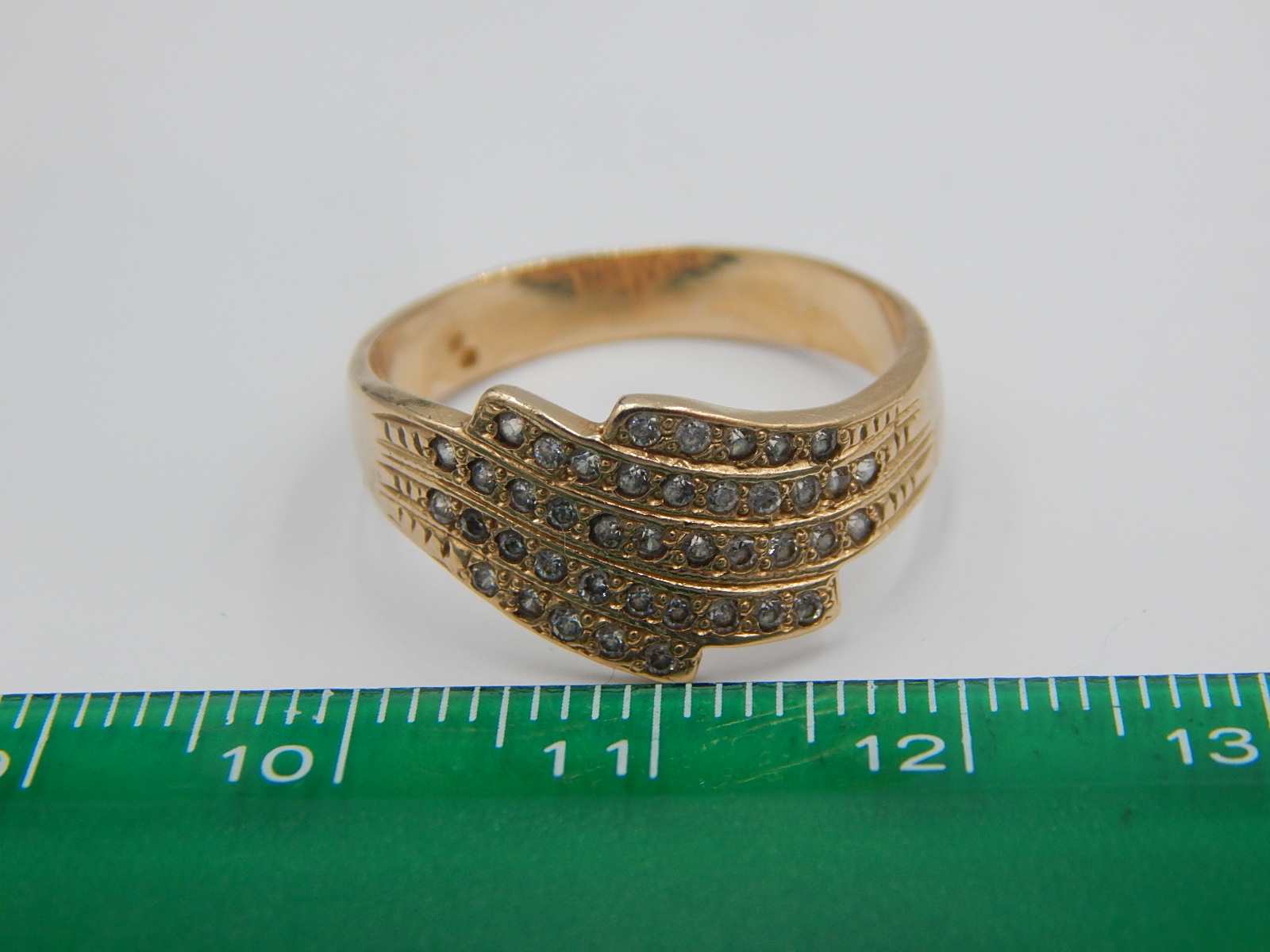 Кольцо из красного золота с цирконием (27634566) 6