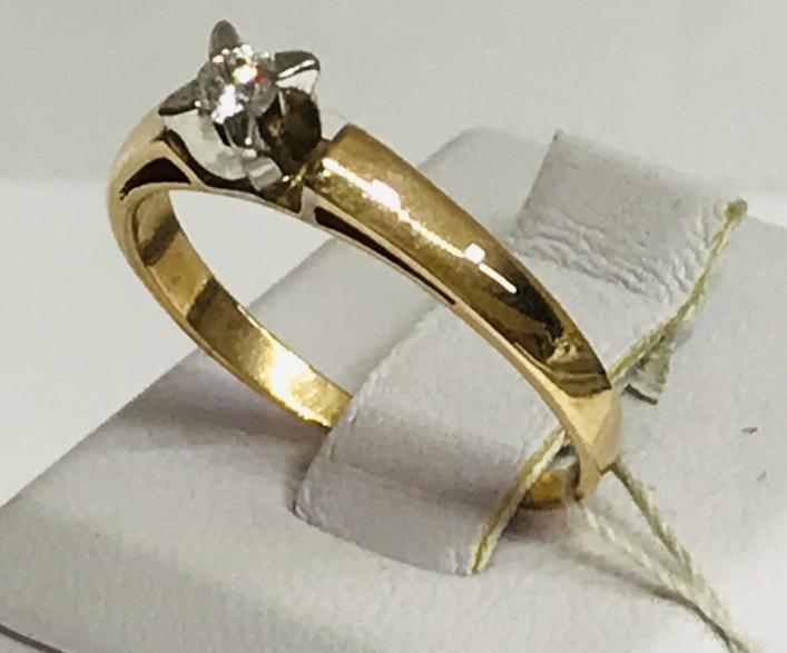 Кольцо из красного и белого золота с цирконием (29285328) 2