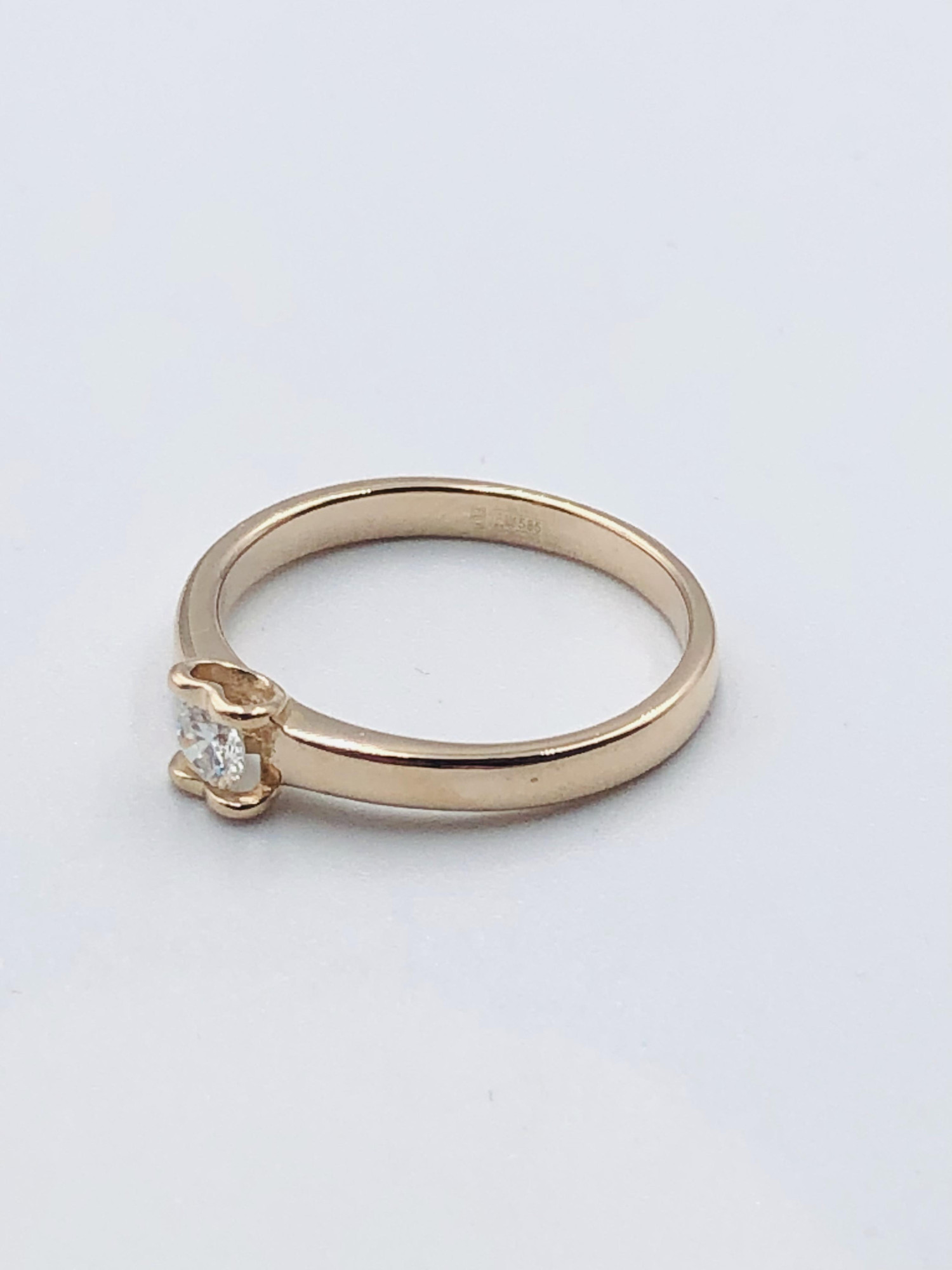 Кольцо из красного золота с бриллиантом (-ми) (33616004) 1