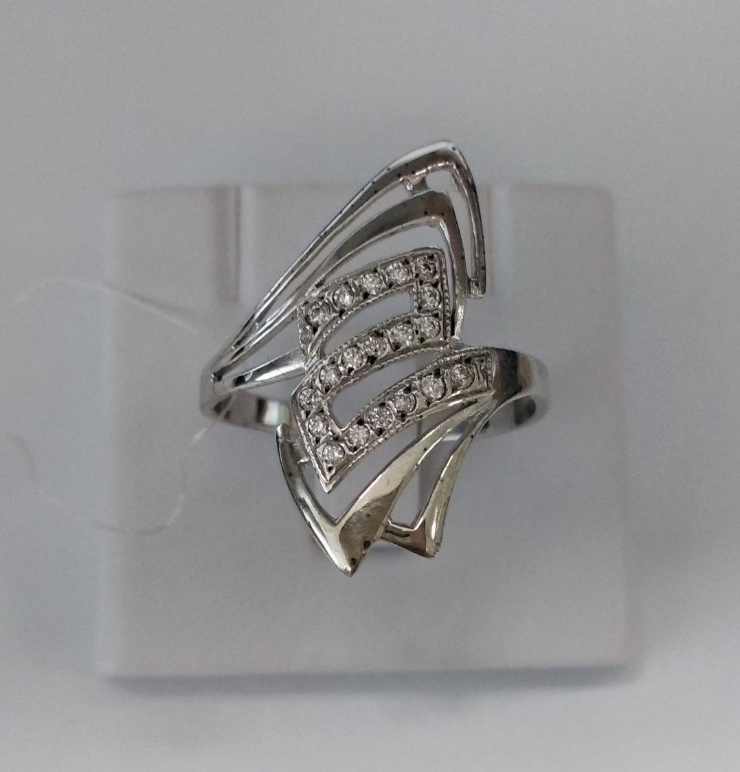Серебряное кольцо с цирконием (30531510) 1