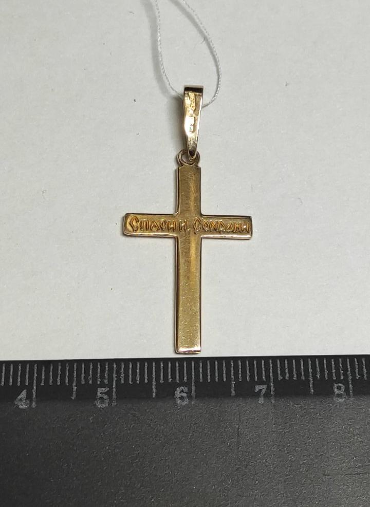 Підвіс-хрест з червоного золота (32060751) 2