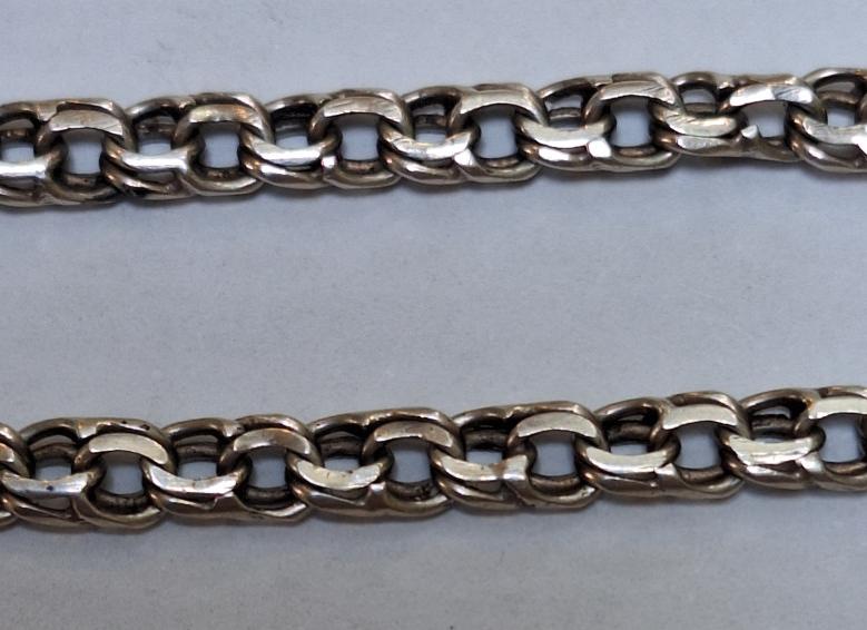 Серебряная цепь с плетением Бисмарк (33668926) 1