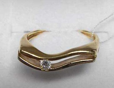Кольцо из красного золота с бриллиантом (-ми) (27416926) 1