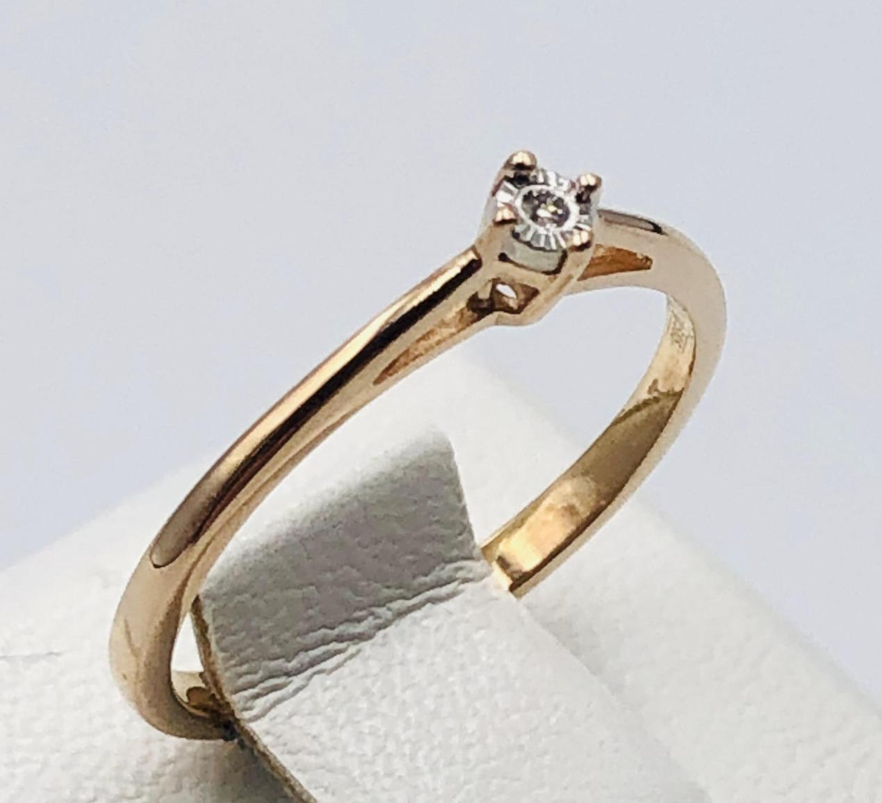 Кольцо из красного золота с бриллиантом (-ми) (33792647)  0