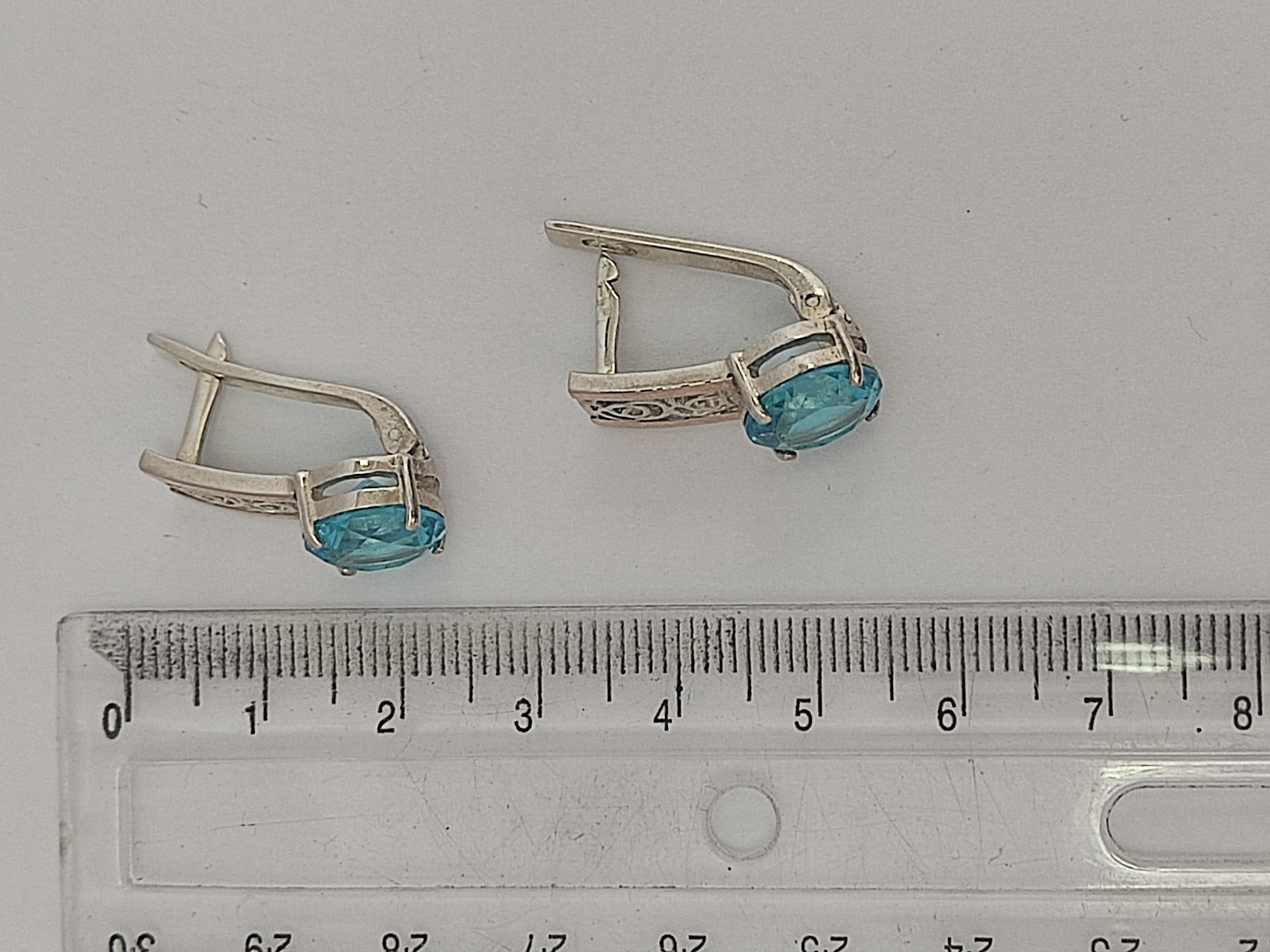 Срібні сережки з цирконієм і позолотою (33770251) 3