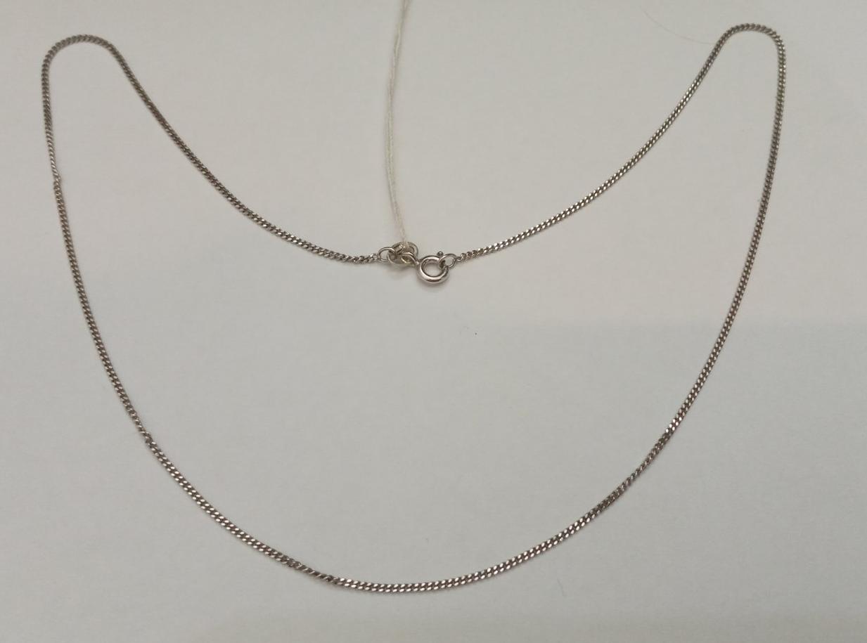 Серебряная цепь с плетением панцирное (29034204) 1