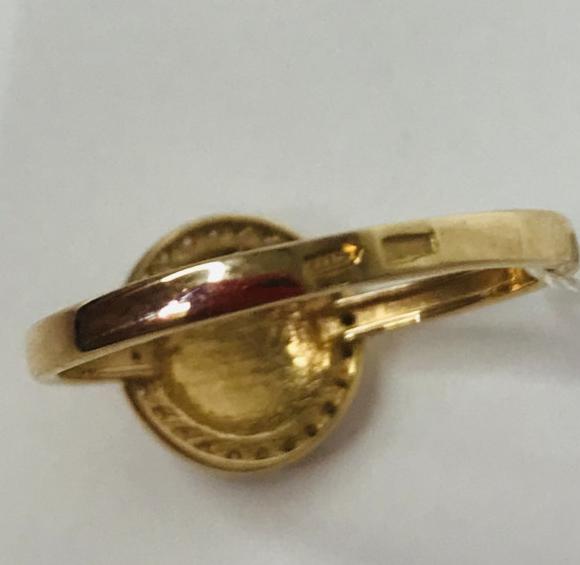 Кольцо из красного золота с цирконием (29073941) 3
