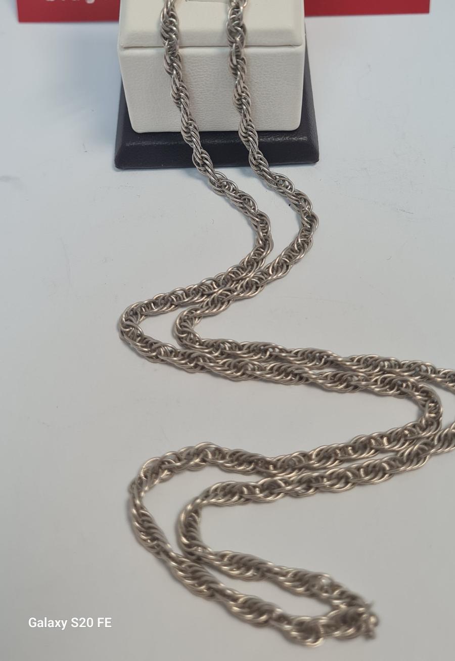 Серебряная цепь с плетением Кордовое (33959655) 2
