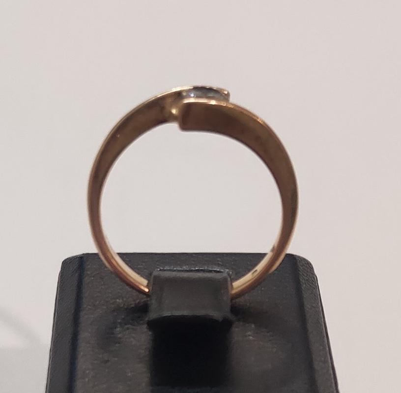 Кольцо из красного золота с цирконием (32345928) 3