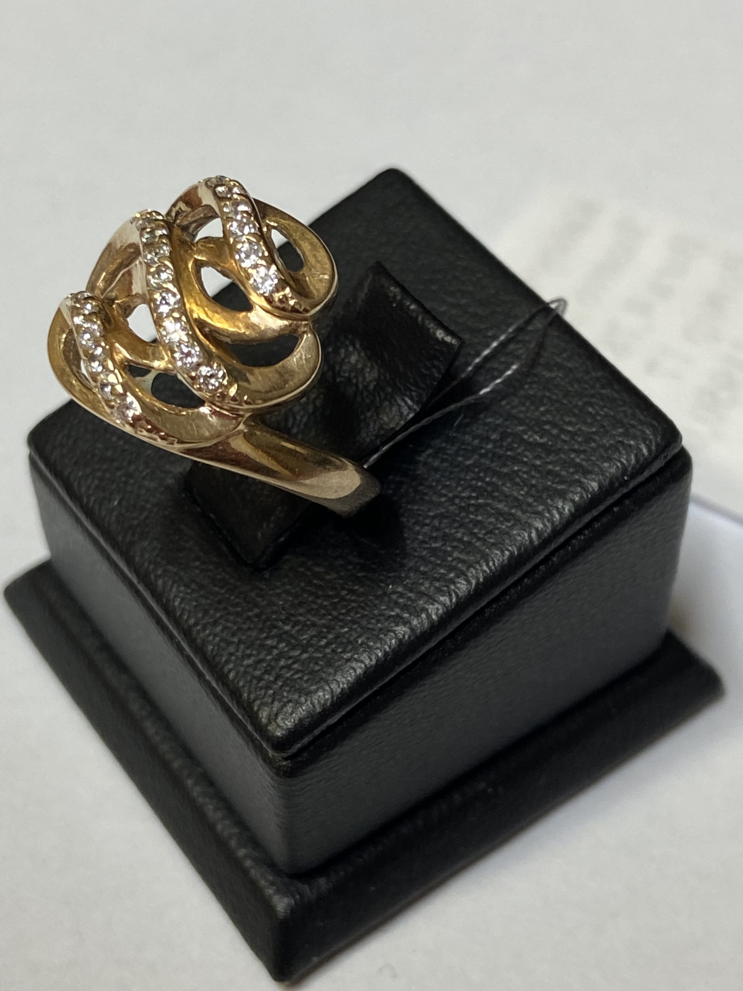 Кольцо из красного золота с цирконием (32872568) 3