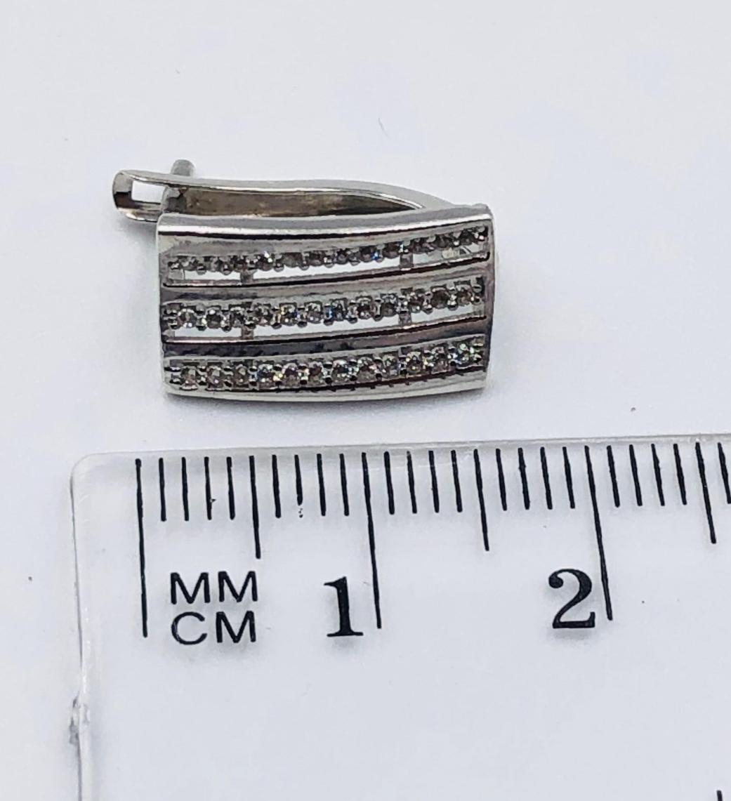 Серебряные серьги с цирконием (33792669) 2