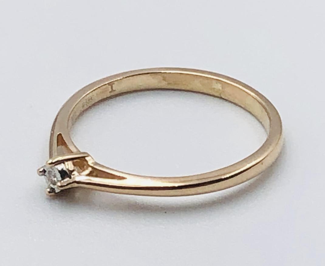 Кольцо из красного золота с бриллиантом (-ми) (33792647)  1