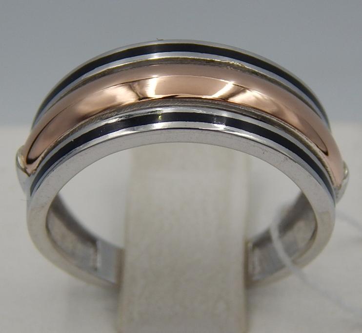 Серебряное кольцо с позолотой и эмалью (29252376) 0