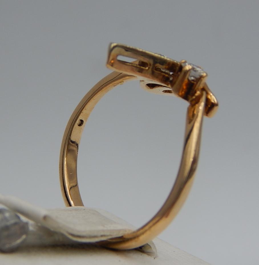 Кольцо из красного и белого золота с бриллиантом (-ми) (28660053) 2