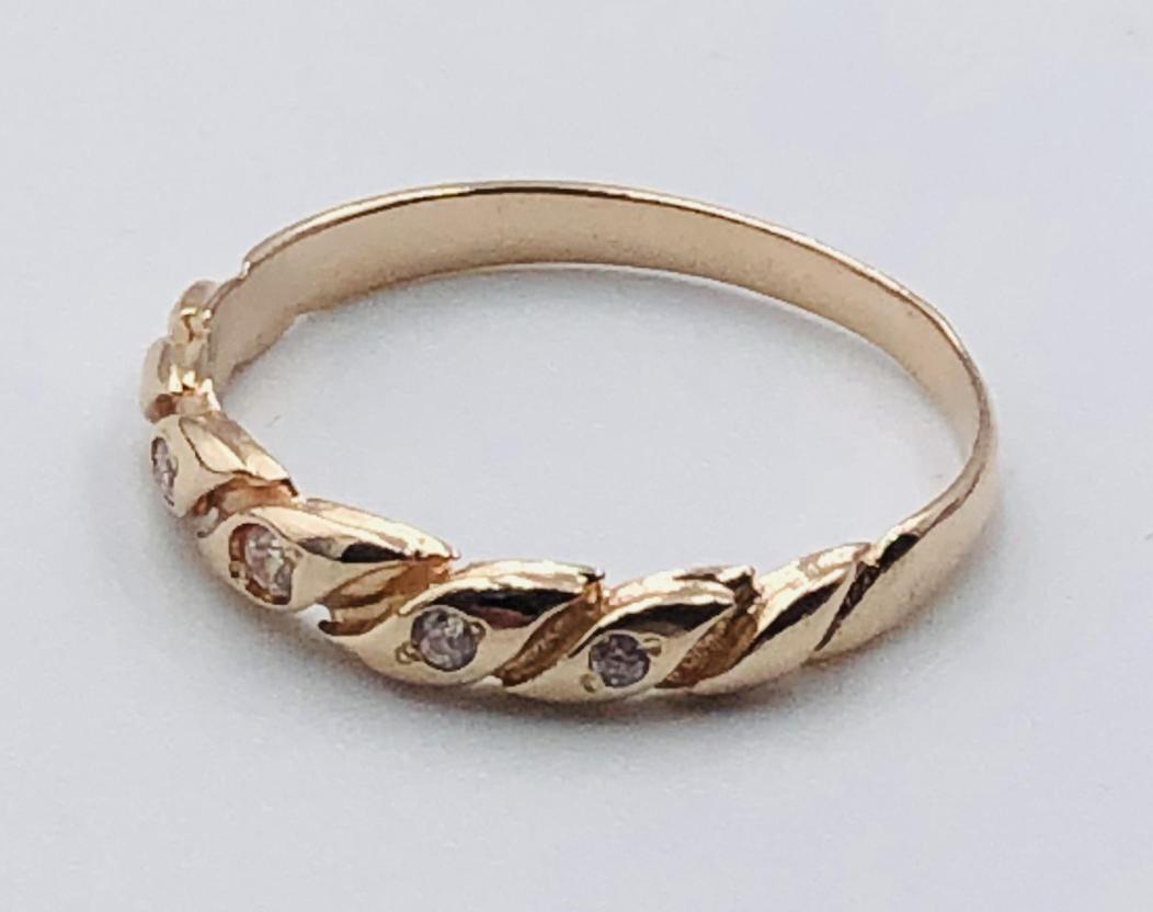 Кольцо из красного золота с цирконием (33792737) 1