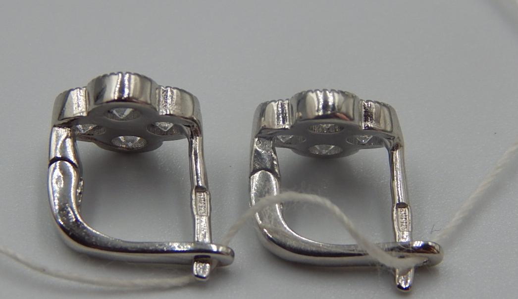 Серебряные серьги с цирконием (31418323) 4