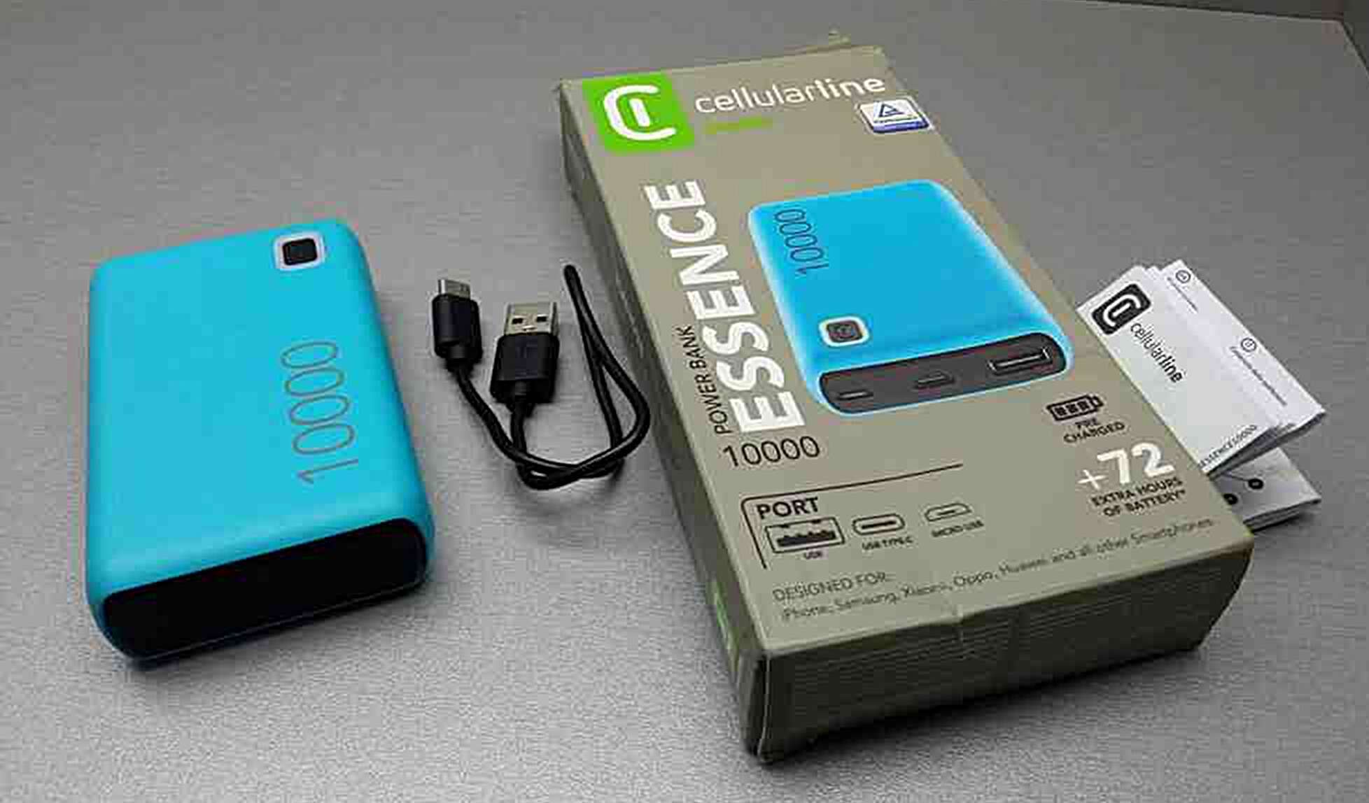 Powerbank Cellularline Essence 10000 mAh Blue-Black 5