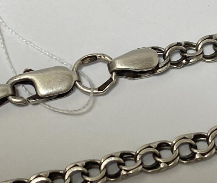 Серебряная цепь с плетением Бисмарк (33073436) 1