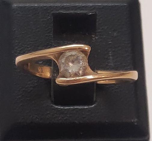 Кольцо из красного золота с цирконием (31646947)  0