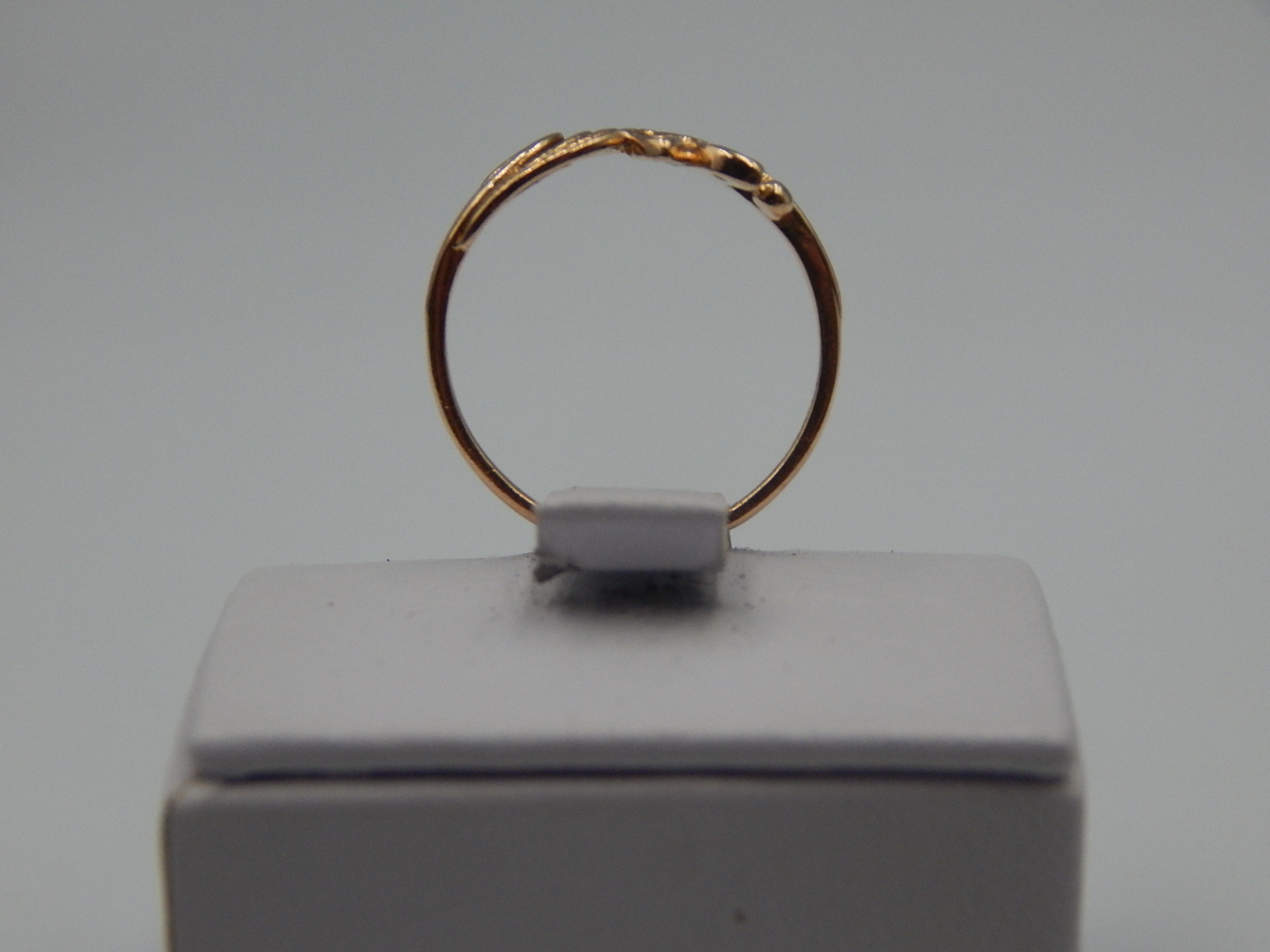 Кольцо из красного золота с цирконием (33683568) 3