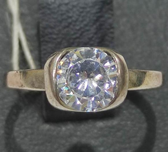 Серебряное кольцо с цирконием (30142546) 0