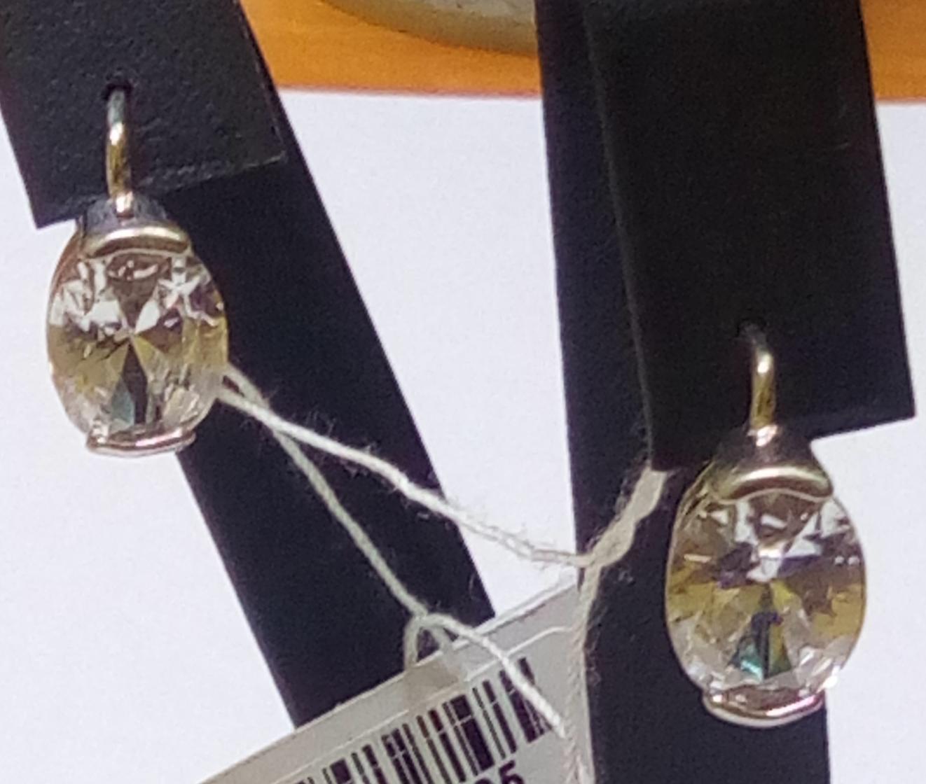 Серебряные серьги с цирконием (30546865) 0