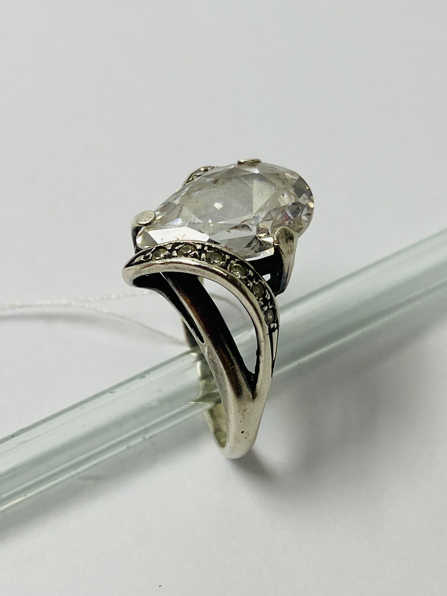 Серебряное кольцо с цирконием (33808755) 3