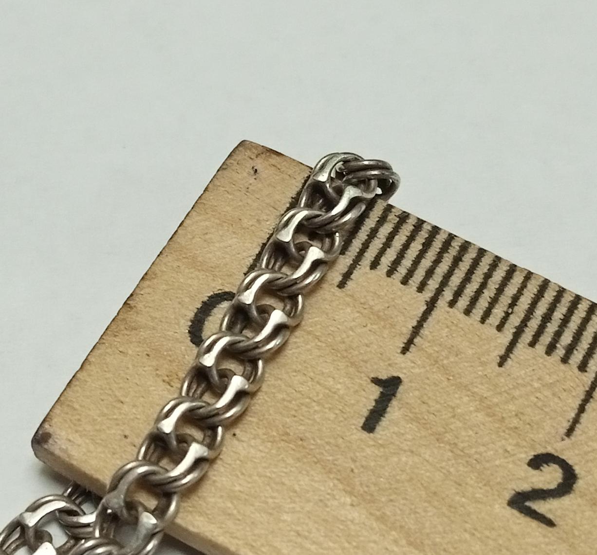 Серебряная цепь с плетением Бисмарк (33455669) 2